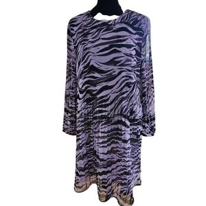 Nine West NWT Crystal Pleated Knee Length Dress Size Medium